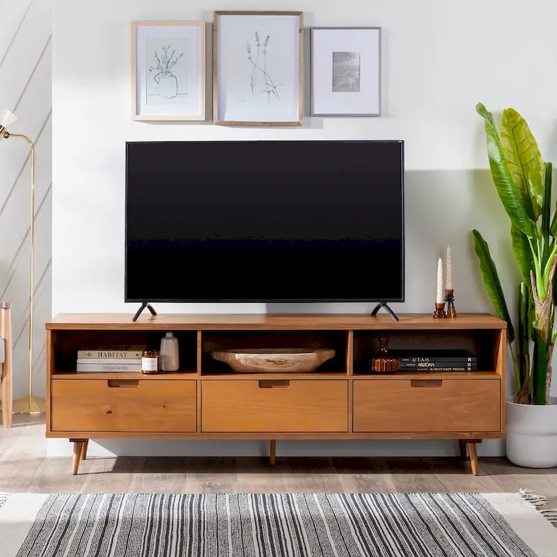 Middlebrook Alby 70-inch Mid-Century Solid Wood TV Stand
