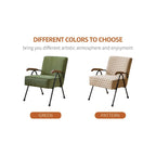 Green Modern 20   High Back Upholstered Accent Chair with Metal Legs