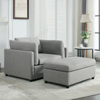 Fauteuil moderne surdimensionné avec repose-pieds