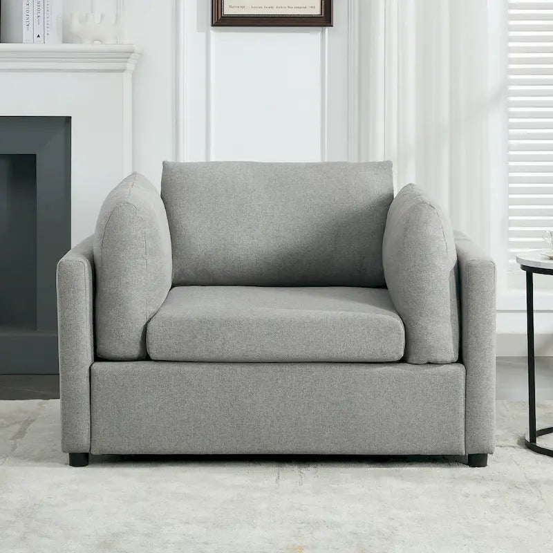 Fauteuil moderne surdimensionné avec repose-pieds