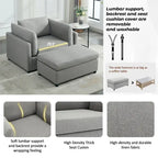 Fauteuil moderne surdimensionné avec repose-pieds