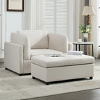 Fauteuil moderne surdimensionné avec repose-pieds