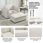 Fauteuil moderne surdimensionné avec repose-pieds