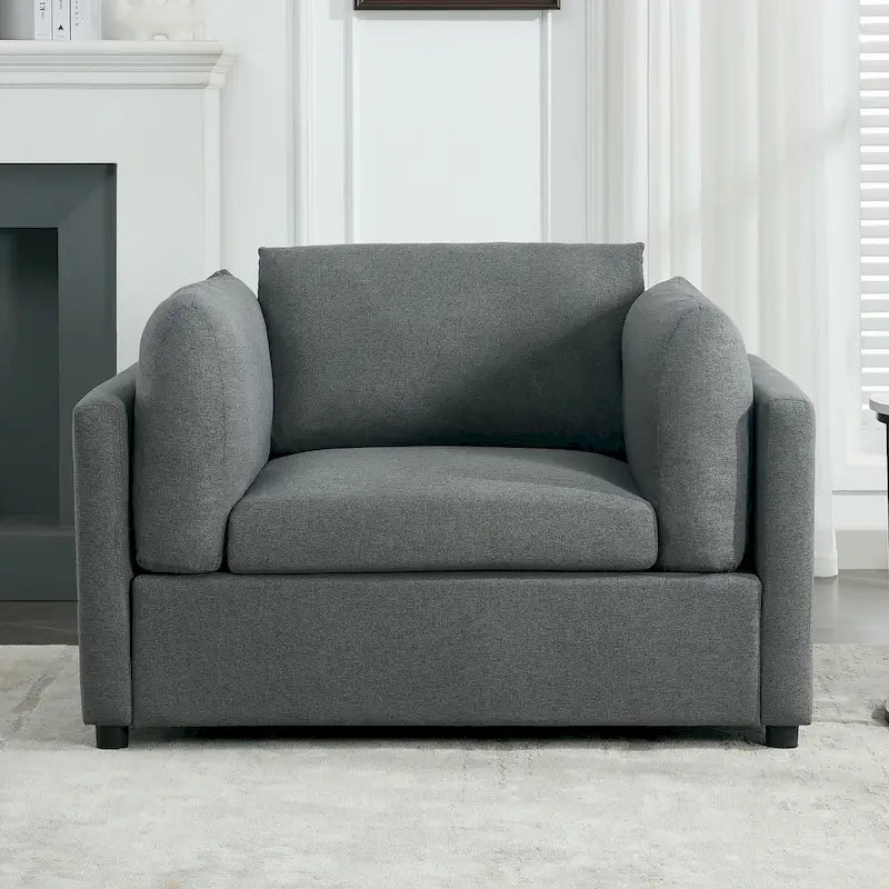 Fauteuil moderne surdimensionné avec repose-pieds