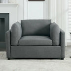 Fauteuil moderne surdimensionné avec repose-pieds