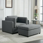 Fauteuil moderne surdimensionné avec repose-pieds