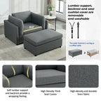 Fauteuil moderne surdimensionné avec repose-pieds