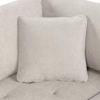 Canapé d'angle surdimensionné 117,3 cm, canapé en forme de U convertible en lit avec deux coussins décoratifs pour salon, beige