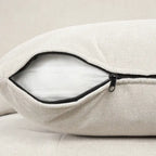 Canapé d'angle surdimensionné 117,3 cm, canapé en forme de U convertible en lit avec deux coussins décoratifs pour salon, beige