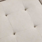 Canapé d'angle surdimensionné 117,3 cm, canapé en forme de U convertible en lit avec deux coussins décoratifs pour salon, beige