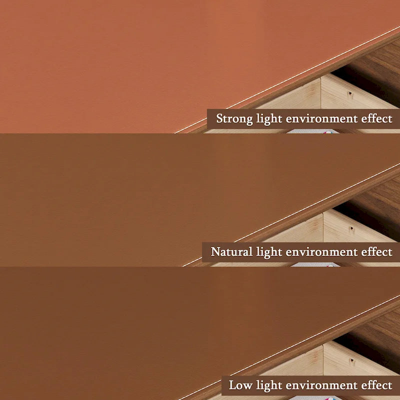 Meuble TV en cuir 86,6 cm, centre de divertissement moderne avec 3 tiroirs