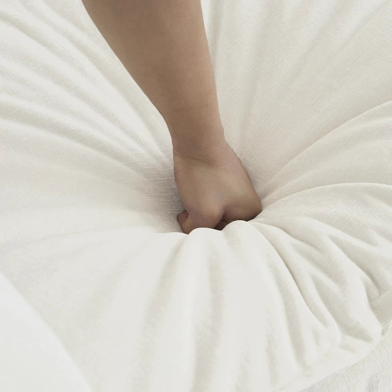 Canapé d'angle modulaire 3 pièces en chenille avec pouf