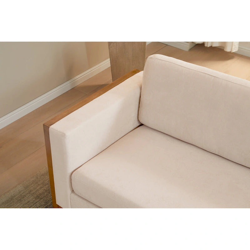 Christopher Knight Home - Canapé 3 places Lily Modern 79 avec pieds en bois massif