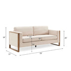 Christopher Knight Home - Canapé 3 places Lily Modern 79 avec pieds en bois massif