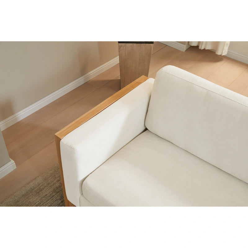 Christopher Knight Home - Canapé 3 places Lily Modern 79 avec pieds en bois massif