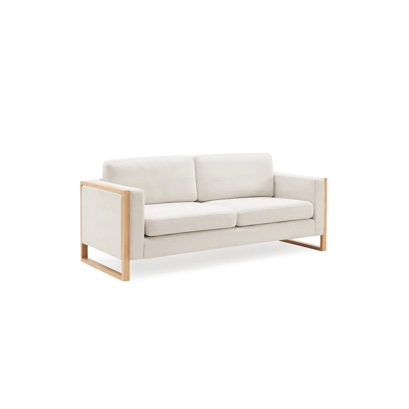 Christopher Knight Home - Canapé 3 places Lily Modern 79 avec pieds en bois massif
