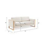 Christopher Knight Home - Canapé 3 places Lily Modern 79 avec pieds en bois massif