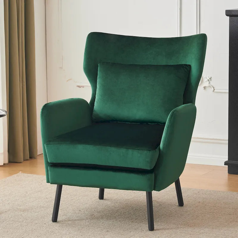 Fauteuil d'appoint élégant à oreilles en velours de Christopher Knight Home