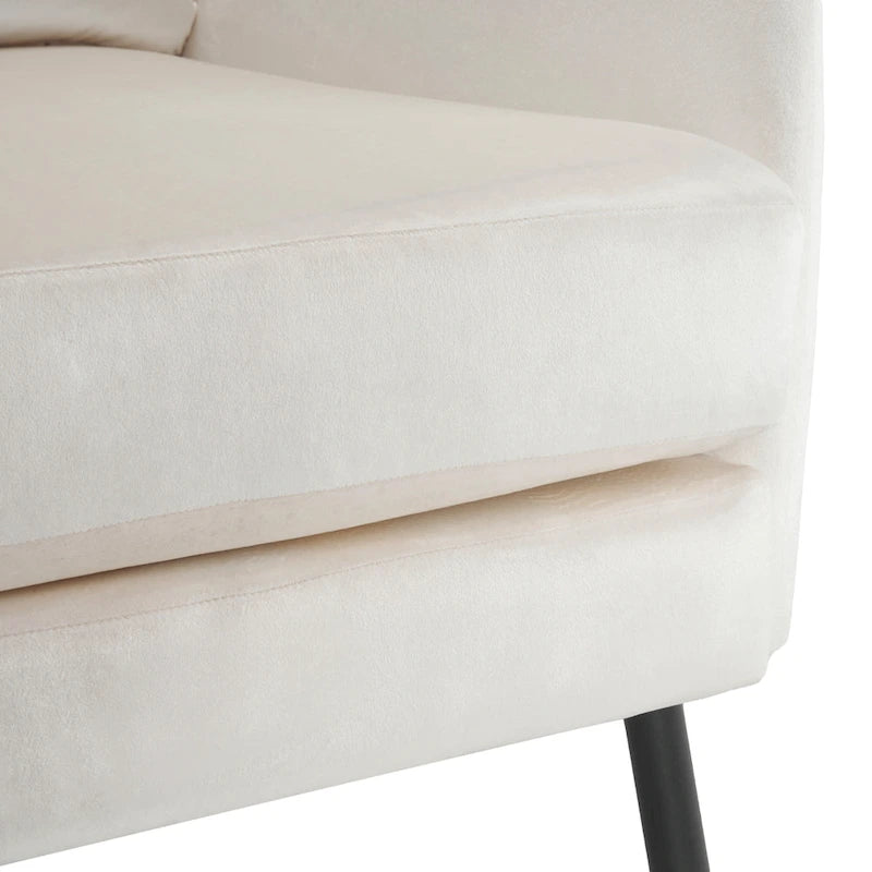 Fauteuil d'appoint élégant à oreilles en velours de Christopher Knight Home