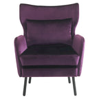 Fauteuil d'appoint élégant à oreilles en velours de Christopher Knight Home