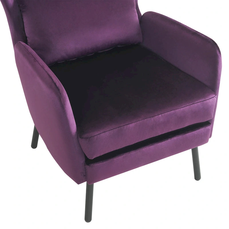 Fauteuil d'appoint élégant à oreilles en velours de Christopher Knight Home