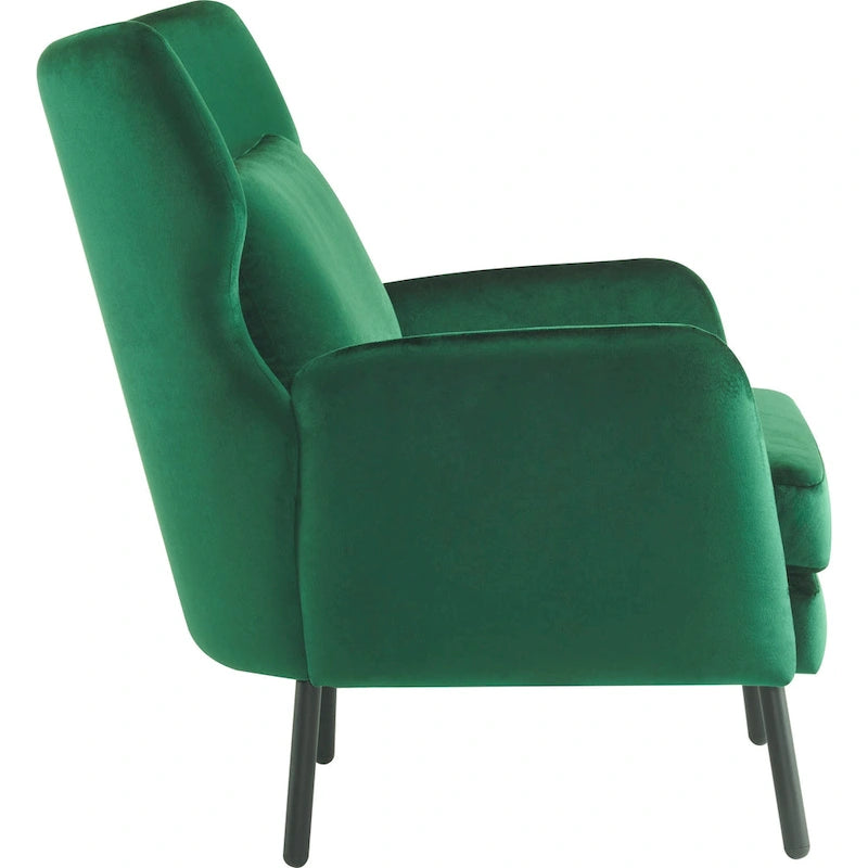 Fauteuil d'appoint élégant à oreilles en velours de Christopher Knight Home