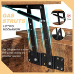 Ensemble de 3 pièces VECELO : table basse relevable avec rangement intégré et ensemble de 2 tables de chevet.