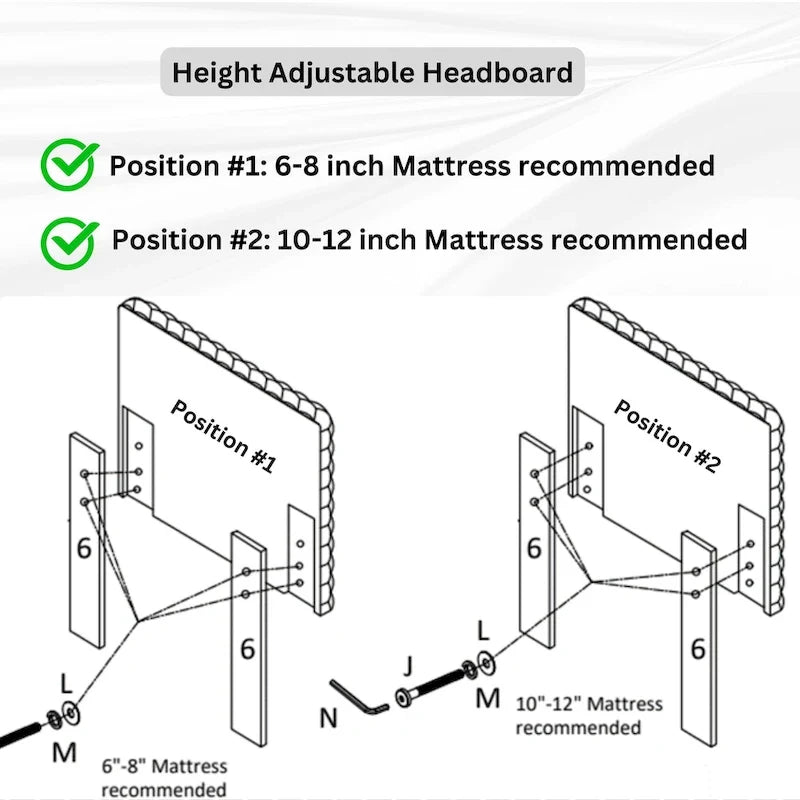 Lit plateforme Queen avec tête de lit réglable, tissu couleur tourterelle