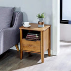 Table de chevet/d'appoint en bois California Classic à 1 tiroir de MUSEHOMEINC, couleur miel - 19,40