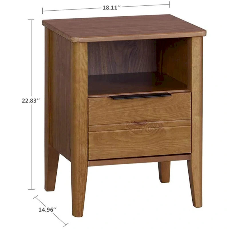 Table de chevet/d'appoint en bois California Classic à 1 tiroir de MUSEHOMEINC, couleur miel - 19,40