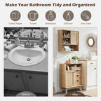 Petit meuble de salle de bain en rotin naturel, meuble de rangement moderne