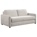 Rilia Sofa Sleeper with Queen Size Mattress, Beige Fabric, 74 Inch