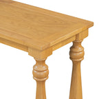 Table console d'entrée de 63 pouces de long avec étagère de rangement inférieure et pied sculptural en forme de vase pour couloir ou salon