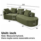 Christopher Knight Home - Ensemble canapé incurvé en mousse Olivia - 116 L