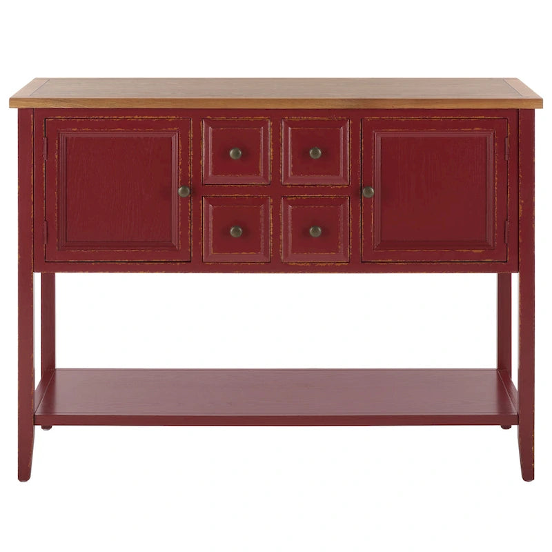 Buffet de rangement SAFAVIEH Milenija finition chêne - 45,7 x 15 x 34 cm - 17 cm L x 48 cm P x 22 cm H