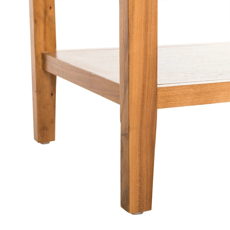 Buffet de rangement SAFAVIEH Milenija finition chêne - 45,7 x 15 x 34 cm - 17 cm L x 48 cm P x 22 cm H