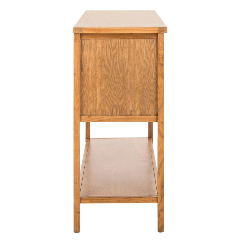 Buffet de rangement SAFAVIEH Milenija finition chêne - 45,7 x 15 x 34 cm - 17 cm L x 48 cm P x 22 cm H