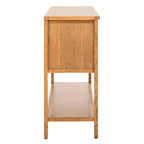 Buffet de rangement SAFAVIEH Milenija finition chêne - 45,7 x 15 x 34 cm - 17 cm L x 48 cm P x 22 cm H