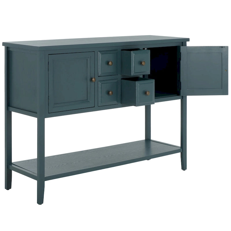 Buffet de rangement SAFAVIEH Milenija finition chêne - 45,7 x 15 x 34 cm - 17 cm L x 48 cm P x 22 cm H