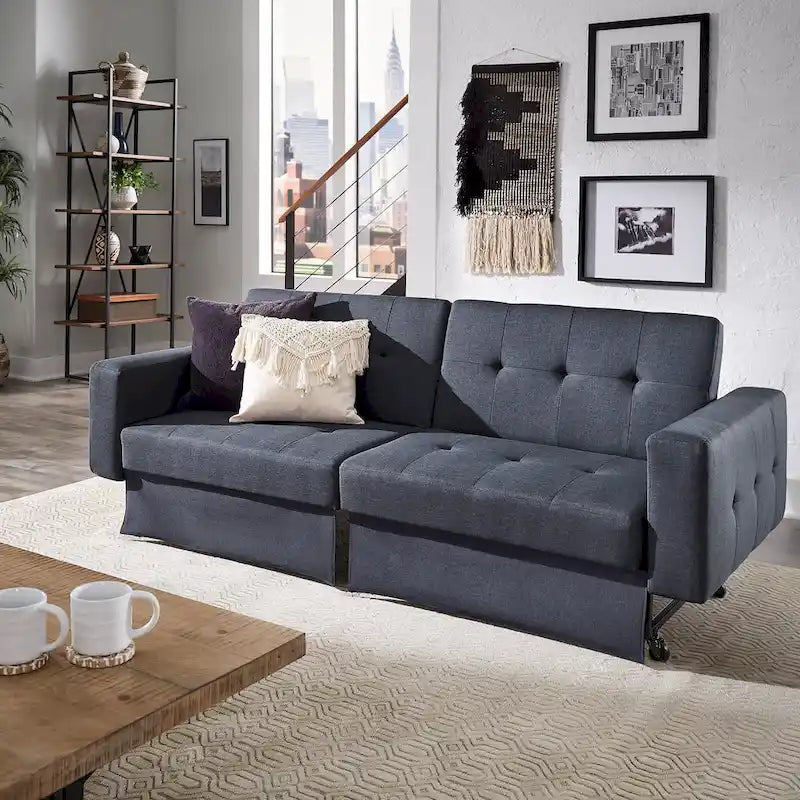 Futon convertible Palatka Full 80 en tissu capitonné par iNSPIRE Q Classic