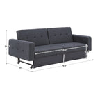 Futon convertible Palatka Full 80 en tissu capitonné par iNSPIRE Q Classic