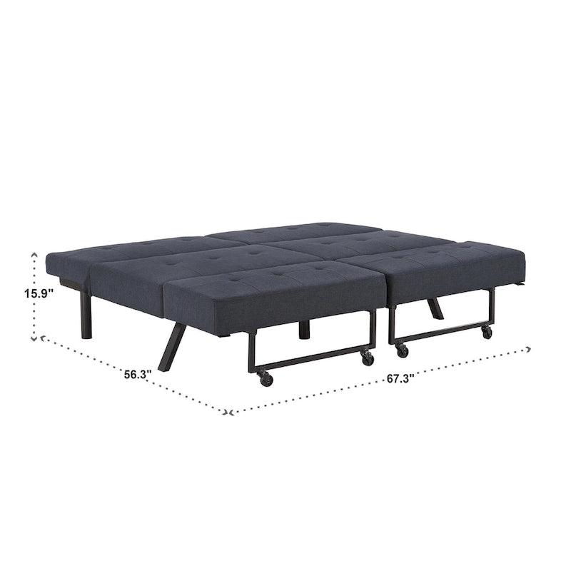 Futon convertible Palatka Full 80 en tissu capitonné par iNSPIRE Q Classic