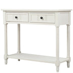 Console en bois de la série Daisy avec deux tiroirs et une étagère - 13,80 x 35,43 x 29,90