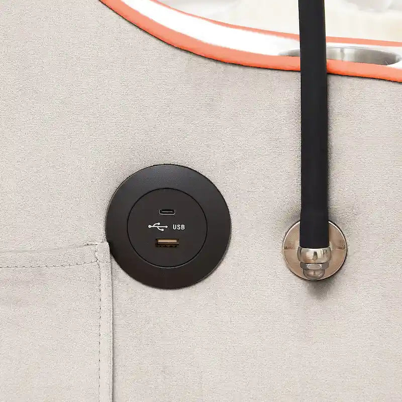 Canapé-lit pliable et polyvalent en velours avec dossier réglable, port USB et support pour téléphone