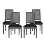 Chaises de salle à manger Regina en bois et rotin (lot de 4) par Christopher Knight Home