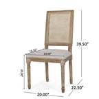 Chaises de salle à manger Regina en bois et rotin (lot de 4) par Christopher Knight Home