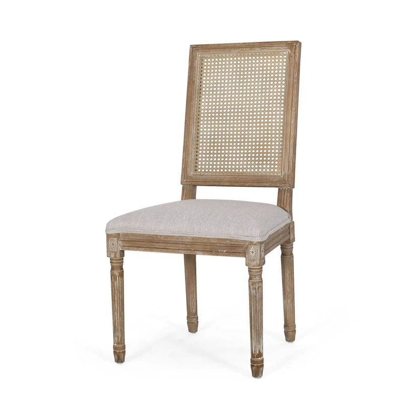 Chaises de salle à manger Regina en bois et rotin (lot de 4) par Christopher Knight Home