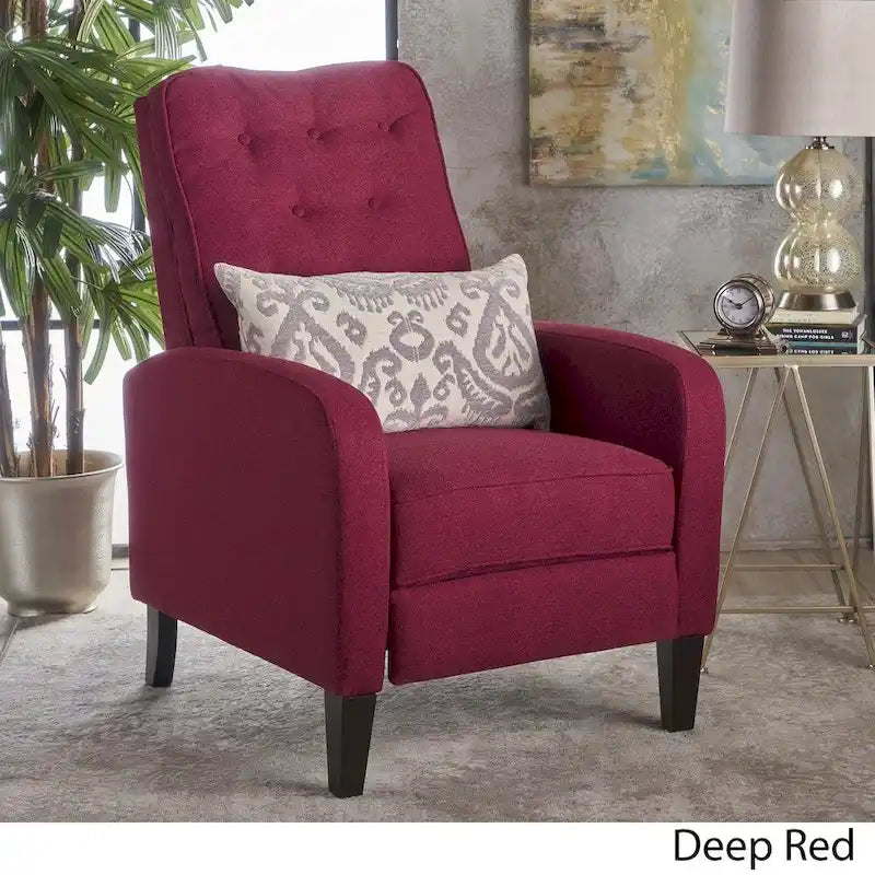Fauteuil inclinable en tissu capitonné Nievis de Christopher Knight Home