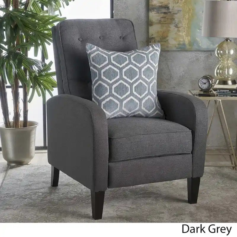 Fauteuil inclinable en tissu capitonné Nievis de Christopher Knight Home