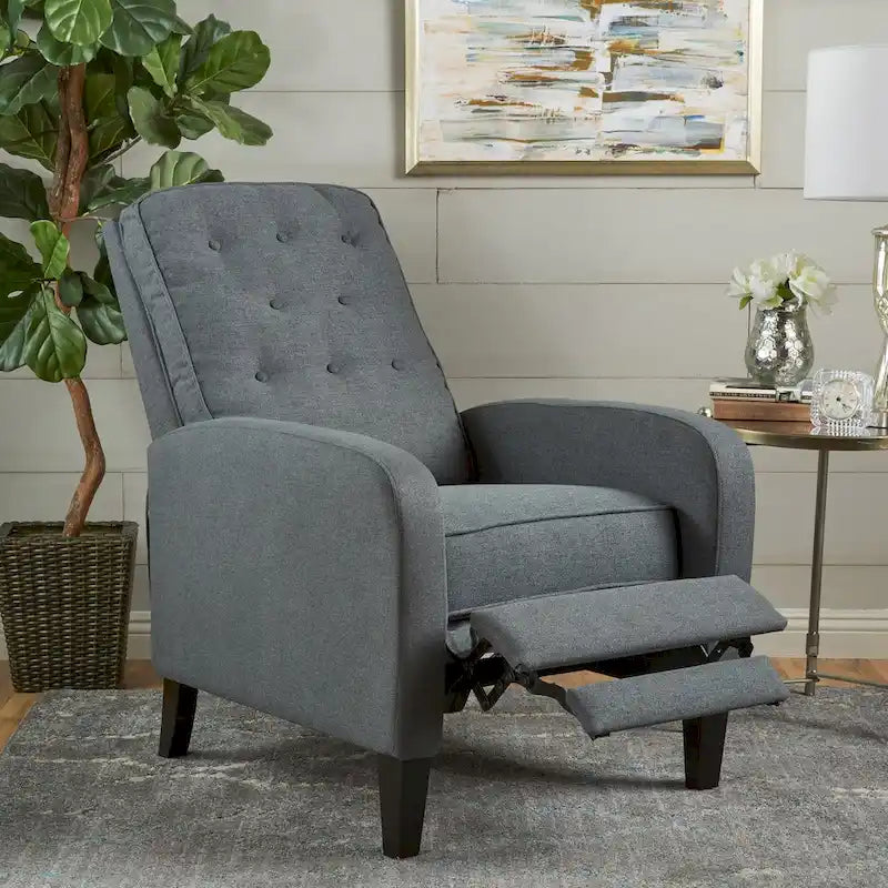 Fauteuil inclinable en tissu capitonné Nievis de Christopher Knight Home